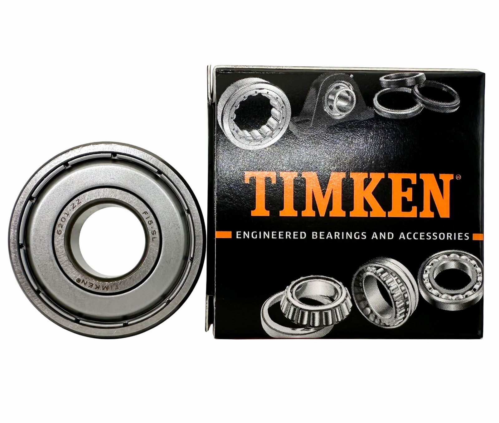 (2 PACK) TIMKEN 6201-ZZ 12X32X10MM Double Metal Seal Ball Bearings