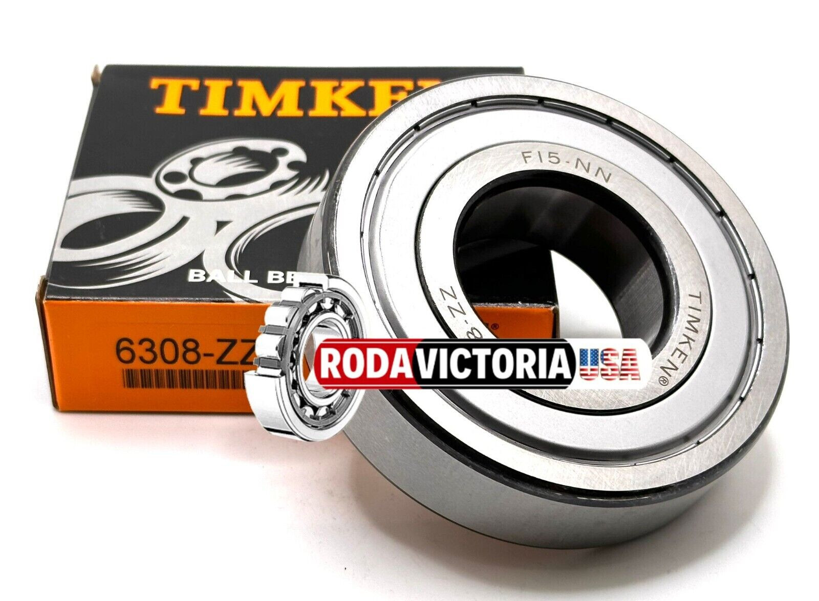 TIMKEN 6308 ZZ DEEP GROOVE BALL BEARING, METAL SHIELDED 40x90x23mm