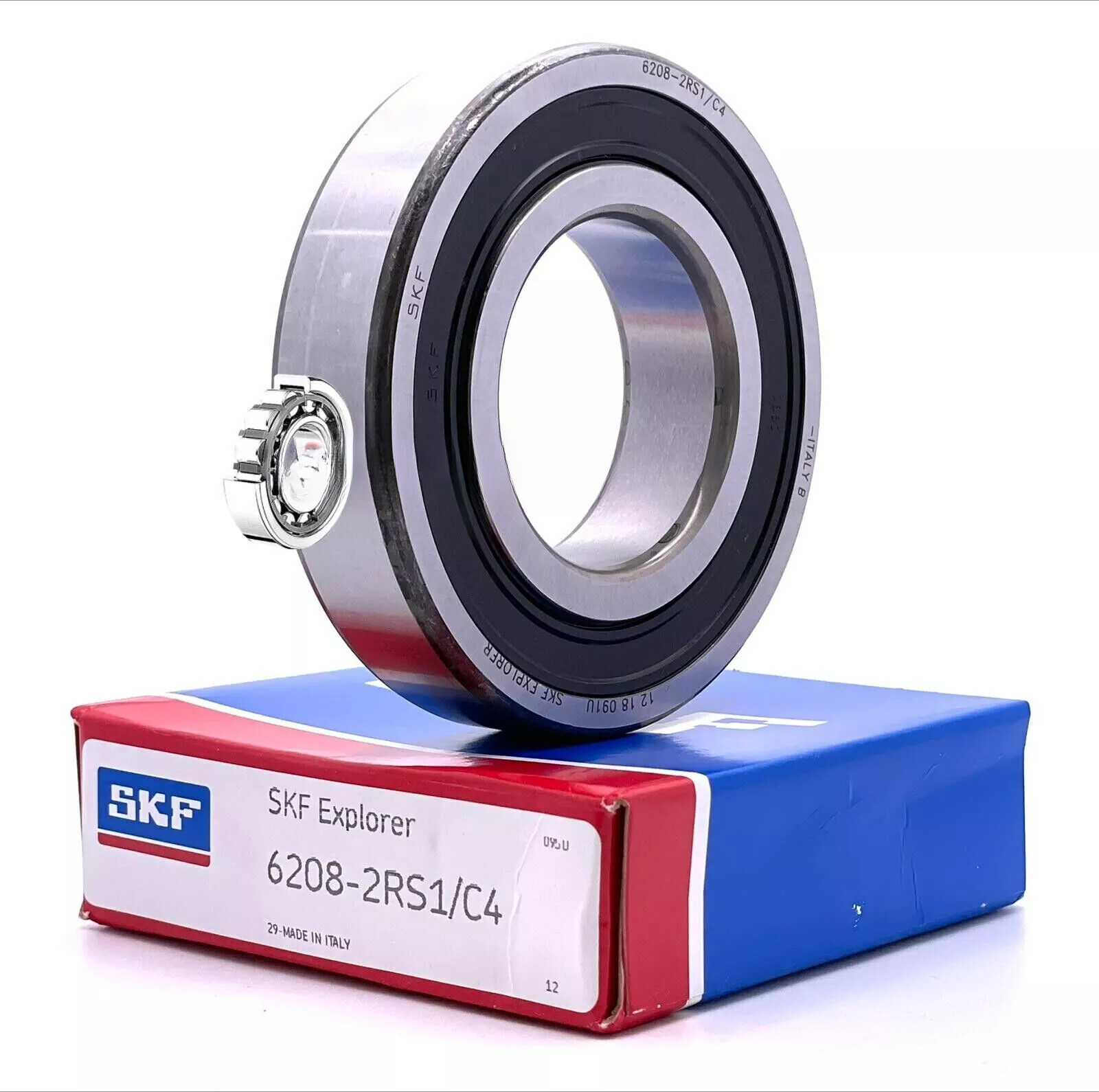 SKF 6208 2RS1 C4 DEEP GROOVE BALL BEARING, RUBBER SEALED 40x80x18 mm NEW