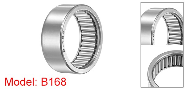 B168 Needle Roller Bearings 1″x1-1/4″x1/2″ Full Complement Drawn Cup