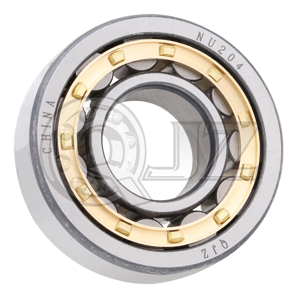 [Qty.2] NU204 Cylindrical Roller Bearing Open 20 mm x 47 mm x 14 mm (IDxODxW)