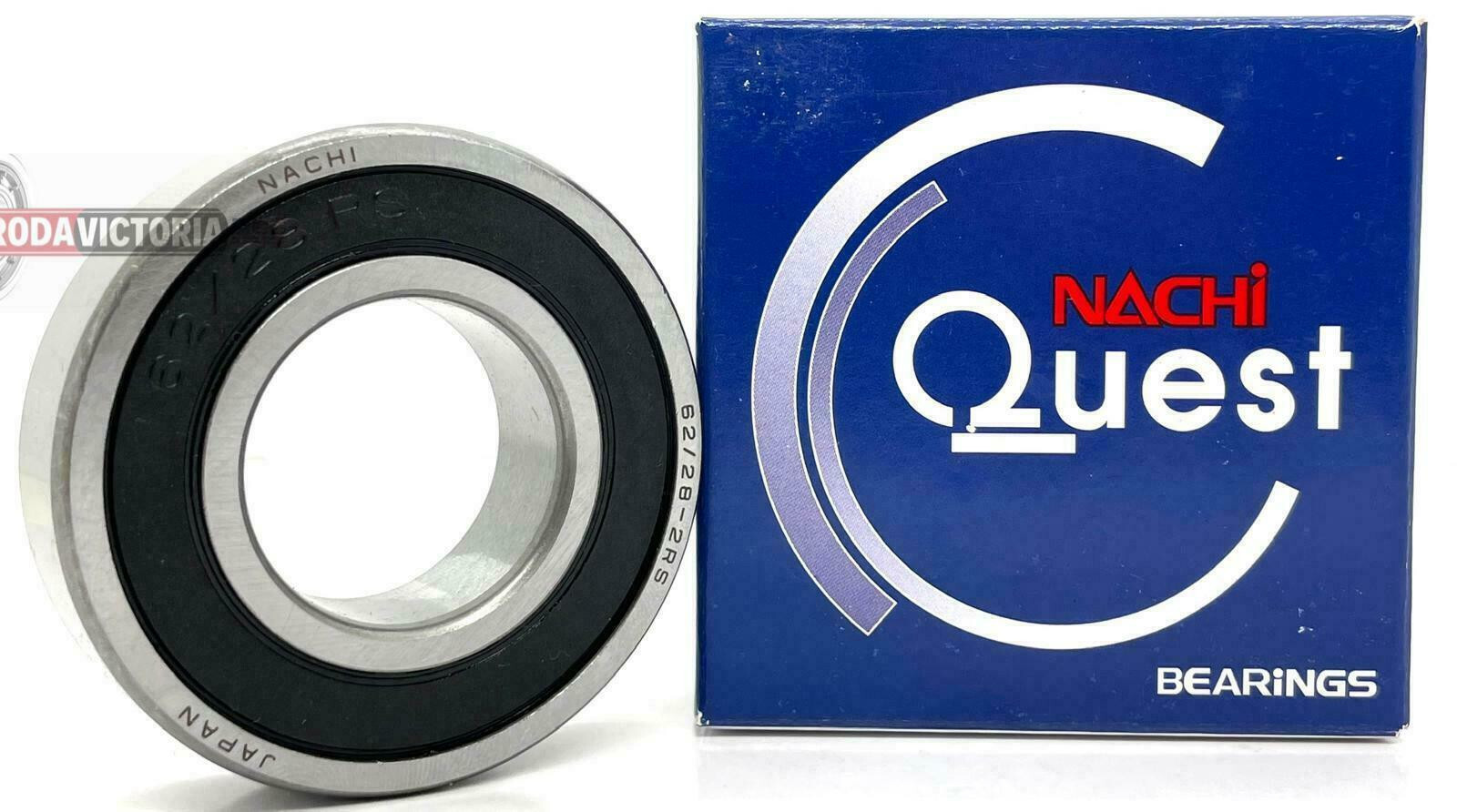 NACHI 62/28 2RS Deep Groove Ball Bearing, Rubber Sealed 28x58x16 mm