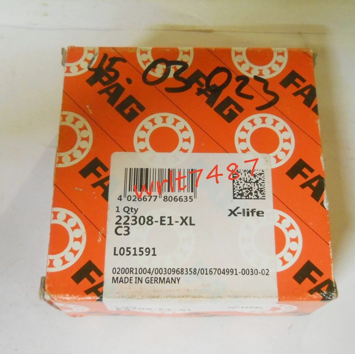 1PC FAG 22308-E1-XL-C3 self-aligning roller bearing