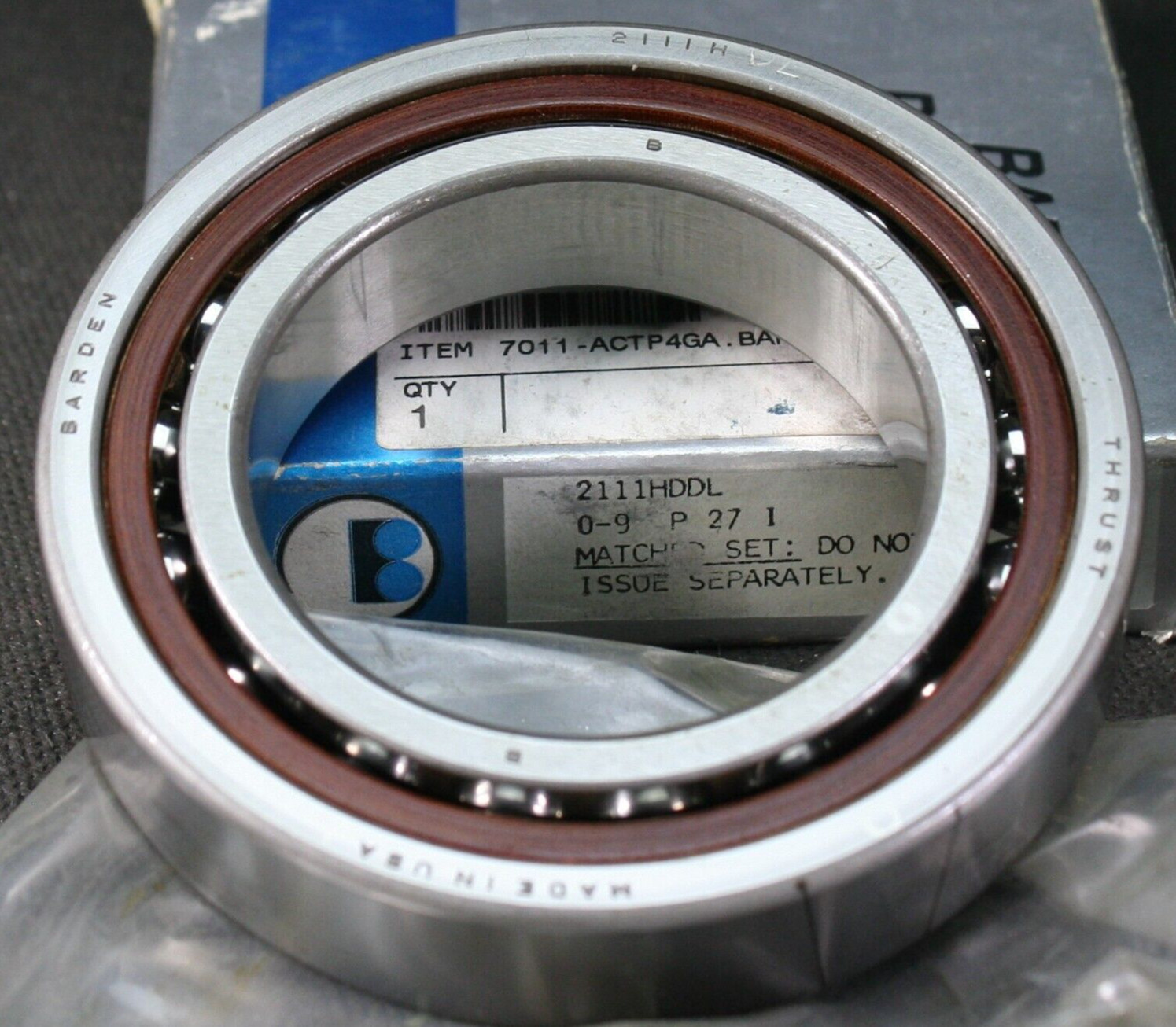 Two Barden 2111 HDDL Double Tandem Paired Bearings 55 MM ID NEW