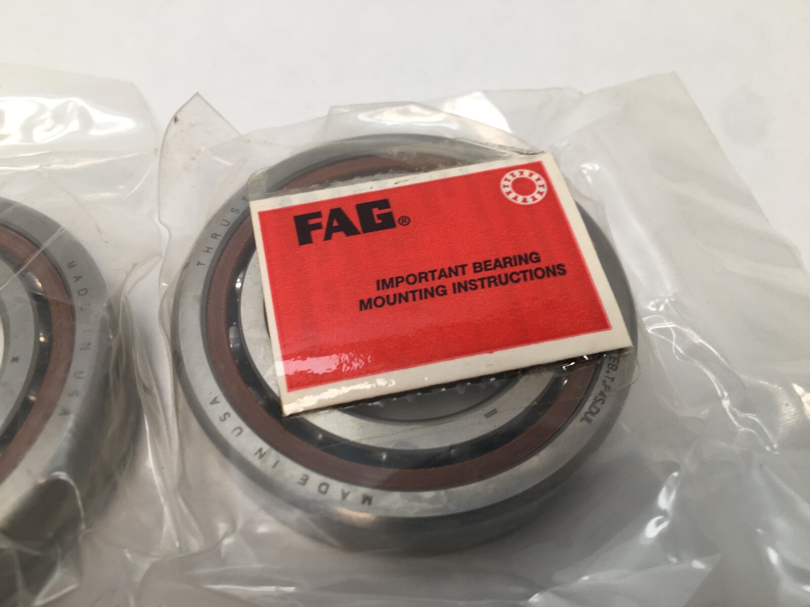 FAG B7007EB.T.P4S.DUL Bearing 35x62x14 mm 7007E B-7007-EB-T-P4S-DUL USA 2 Pcs
