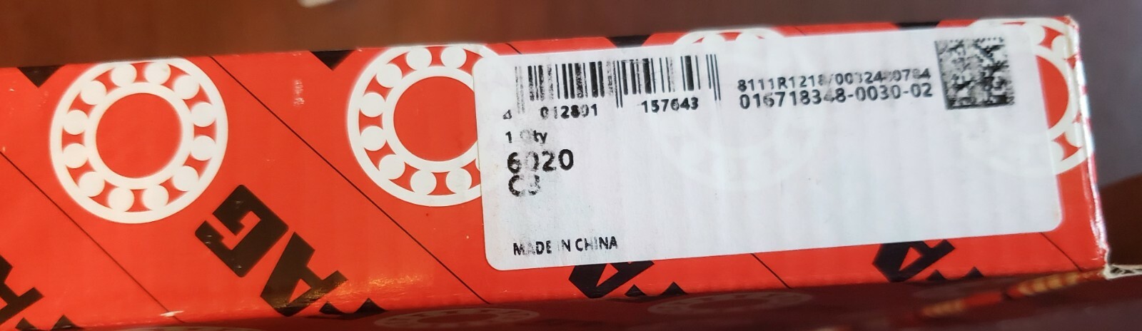 6020C3 FAG BEARING