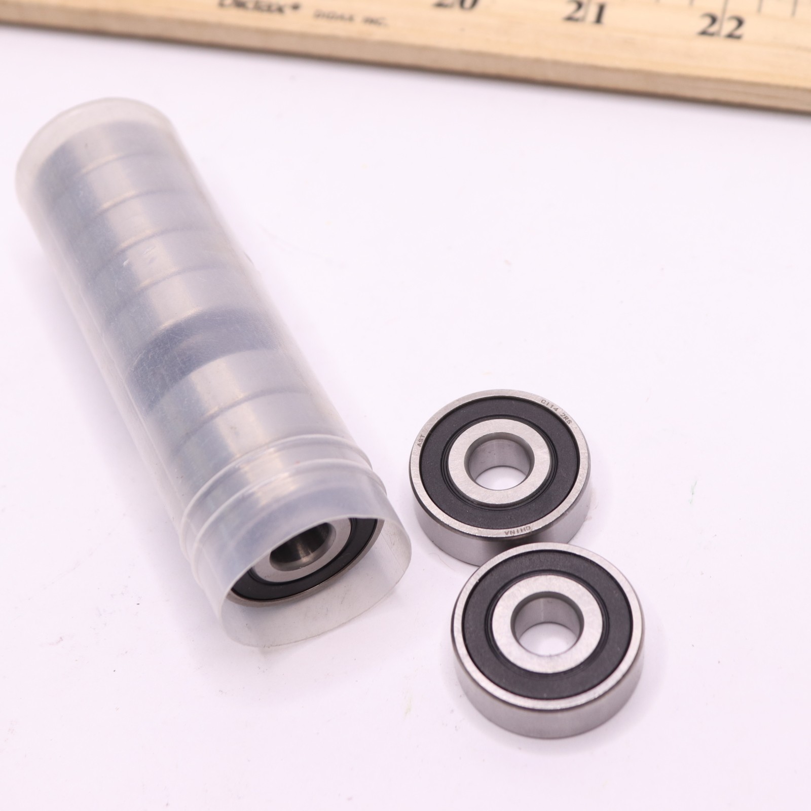 (10-Pk) AST Ball Bearing 0.3750″ Bore x 1.1250″ OD x 0.3750″W CI14-2RS