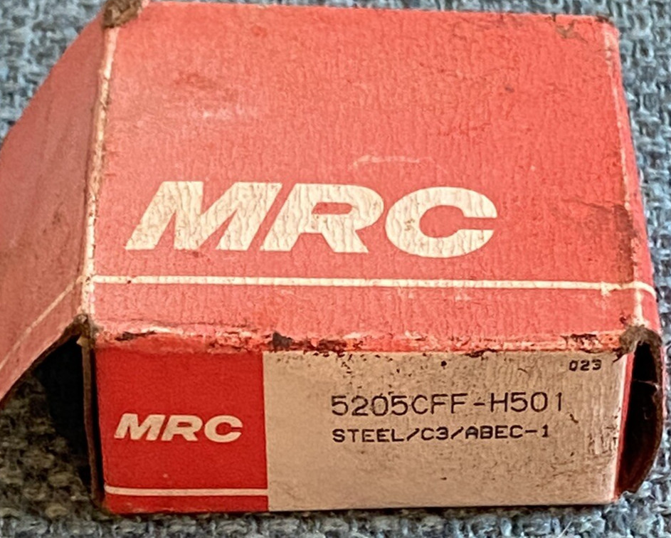 MRC 5205CFF-H501 Double Row Angular Contact Bearing, 25mm ID, 52mm OD, .8125″ W