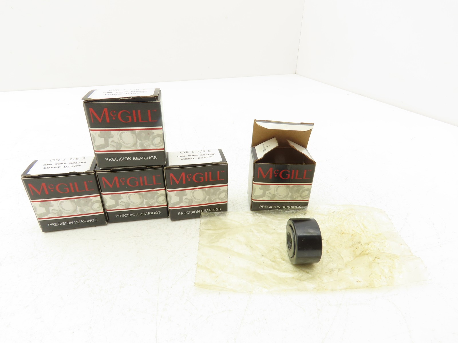 McGill CYR 1 1/8 S Cam Follower Roller .315″ ID x 1.1250″ OD x .627″ W Lot of 5