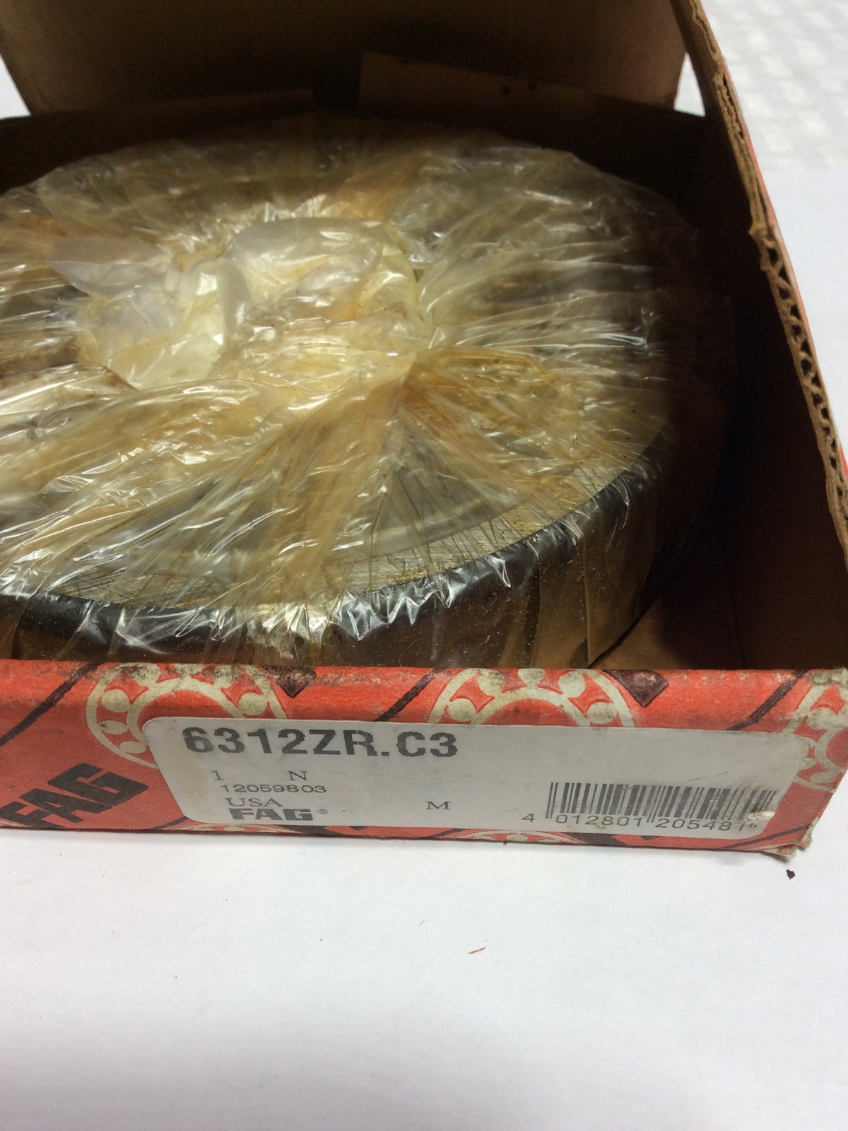 FAG 6312ZRC3 BEARING METAL SEAL 1 SIDE 6312 ZR C3 6312-Z-C3 60x130x31 mm USA