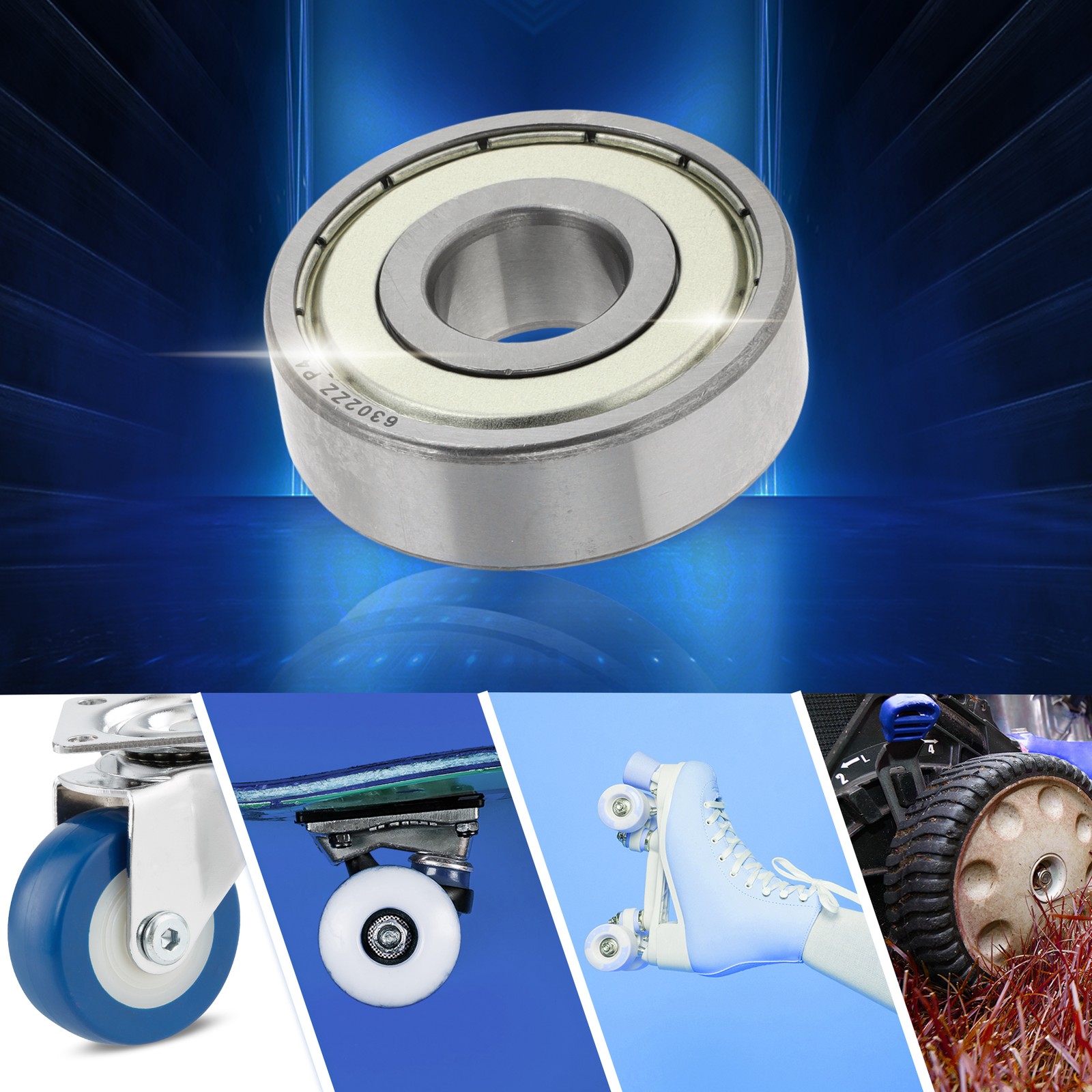 6302ZZ Deep Groove Ball Bearings P4 15x42x13mm 1 Pc Scooter Skateboard Wheel