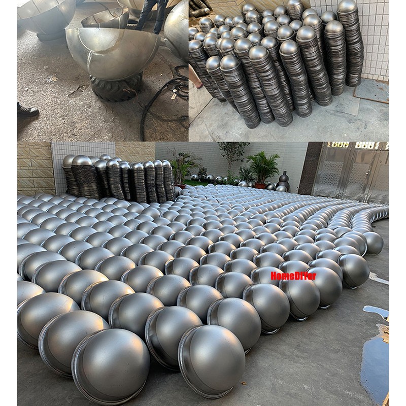 304 Stainless Steel Half Hollow Ball Metal Sphere Hemispheres Gazing Globe Balls