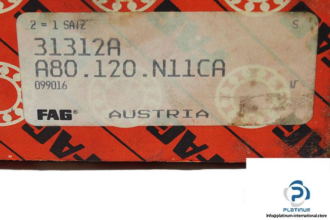 FAG 31312A A80.120.N11CA TAPERED ROLLER BEARING_60 mm_5300 RPM_250000 N_40000 N