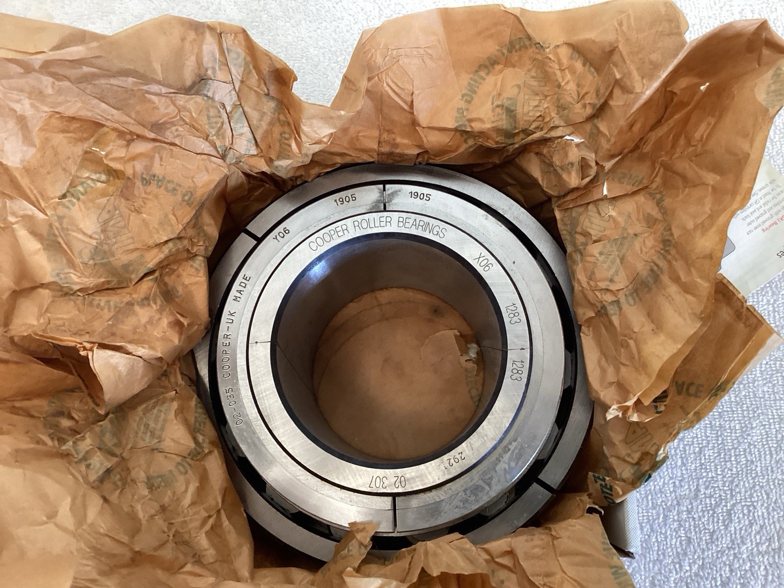 Cooper 02B307GR 02 Series Split Roller Bearing Pillow Block Insert