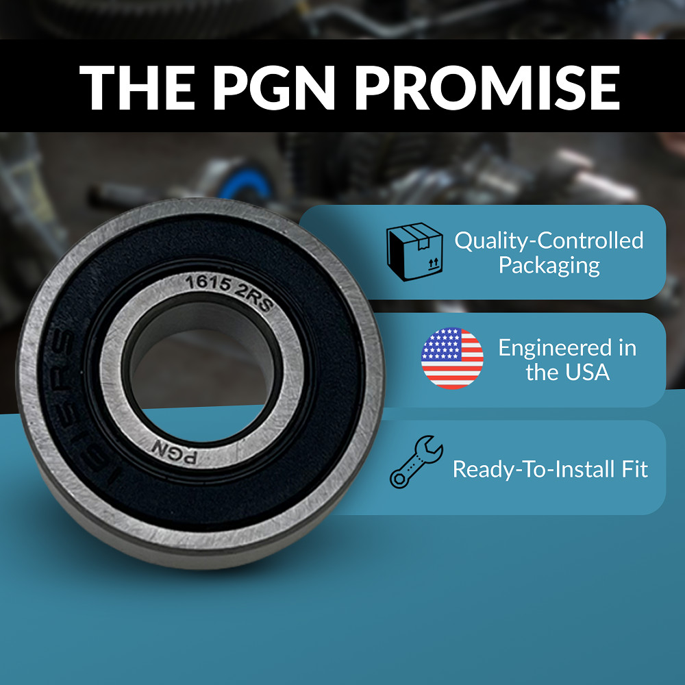 PGN (4 Pack) 1615-2RS Bearing – Lubricated Chrome Steel Sealed Ball Bearing