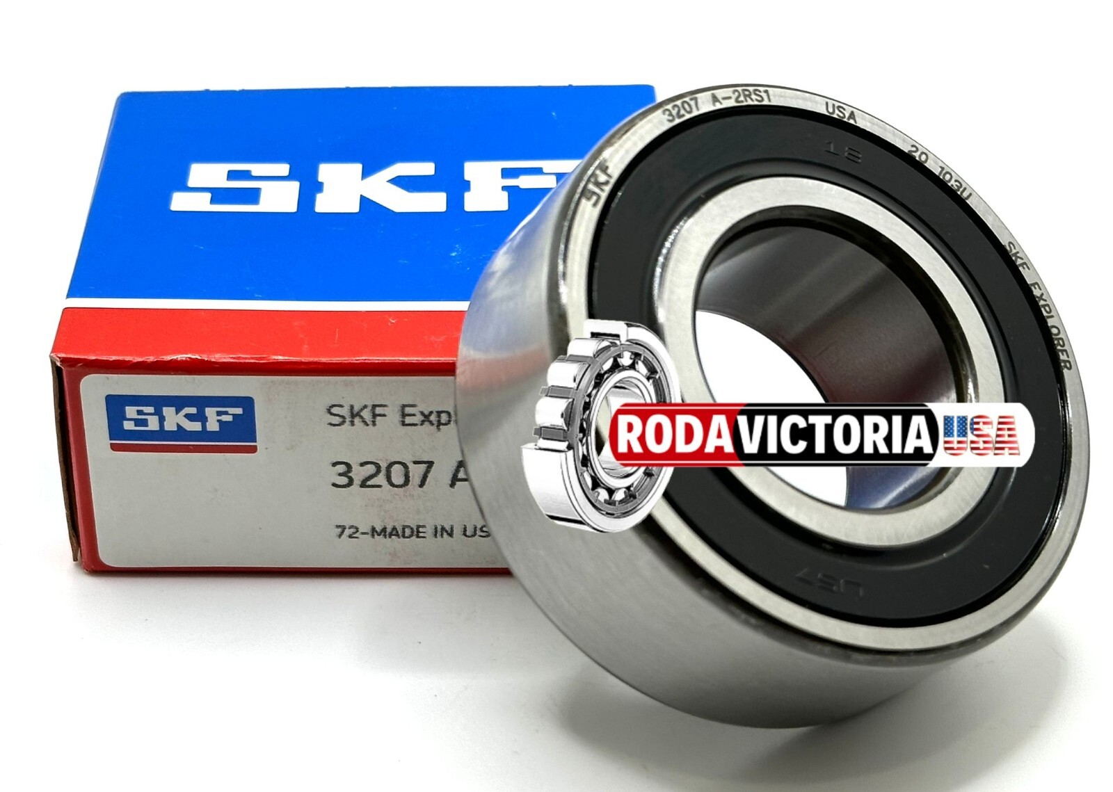 SKF 5207-2RS ANGULAR CONTACT BALL BEARING, RUBBER SEAL 35x72x27 mm