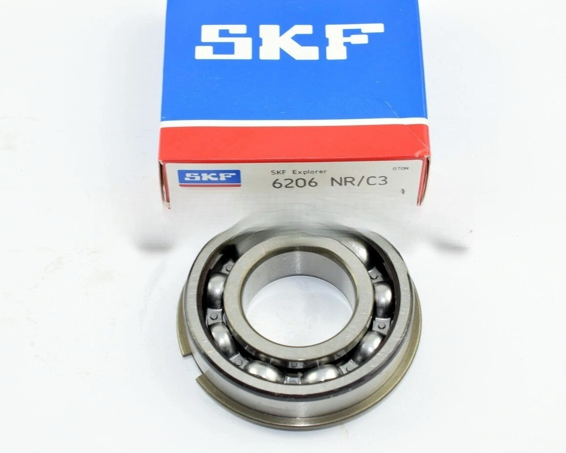 1PCS Brand New SKF 6206-NR C3 Bearing Metal Open With Snap Ring 30x62x16mm