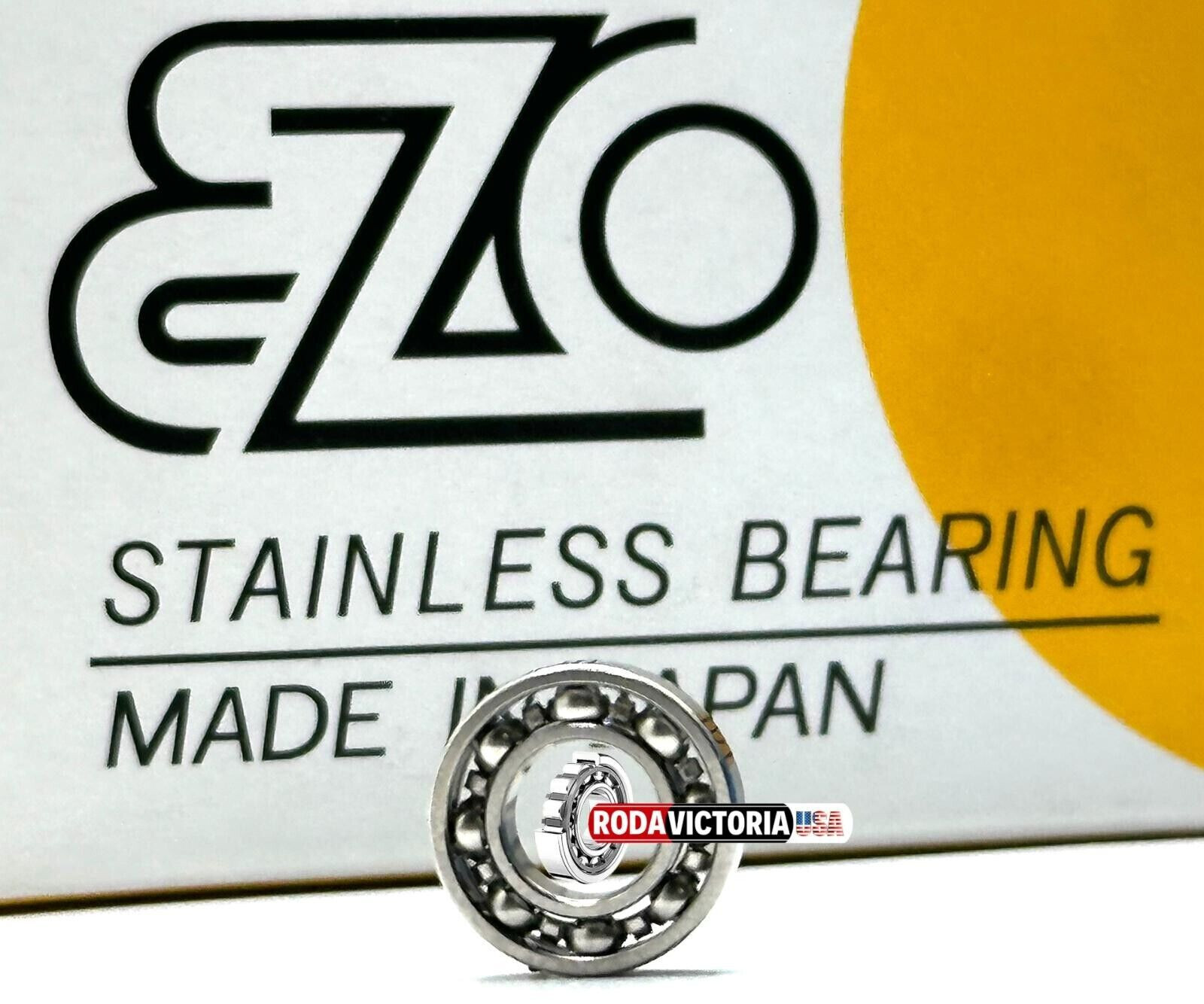 EZO R188 DEEP GROOVE BALL BEARING, OPEN TYPE, NO SEALS 1/4″x1/2″x1/8″ SR188