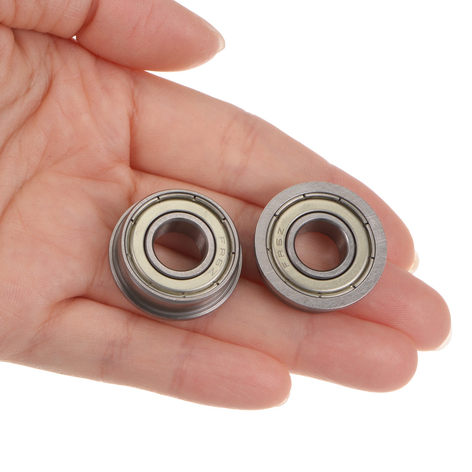 FR6ZZ Flanged Ball Bearing 3/8 x 7/8 x 9/32 Inch Double Shielded, 4pcs