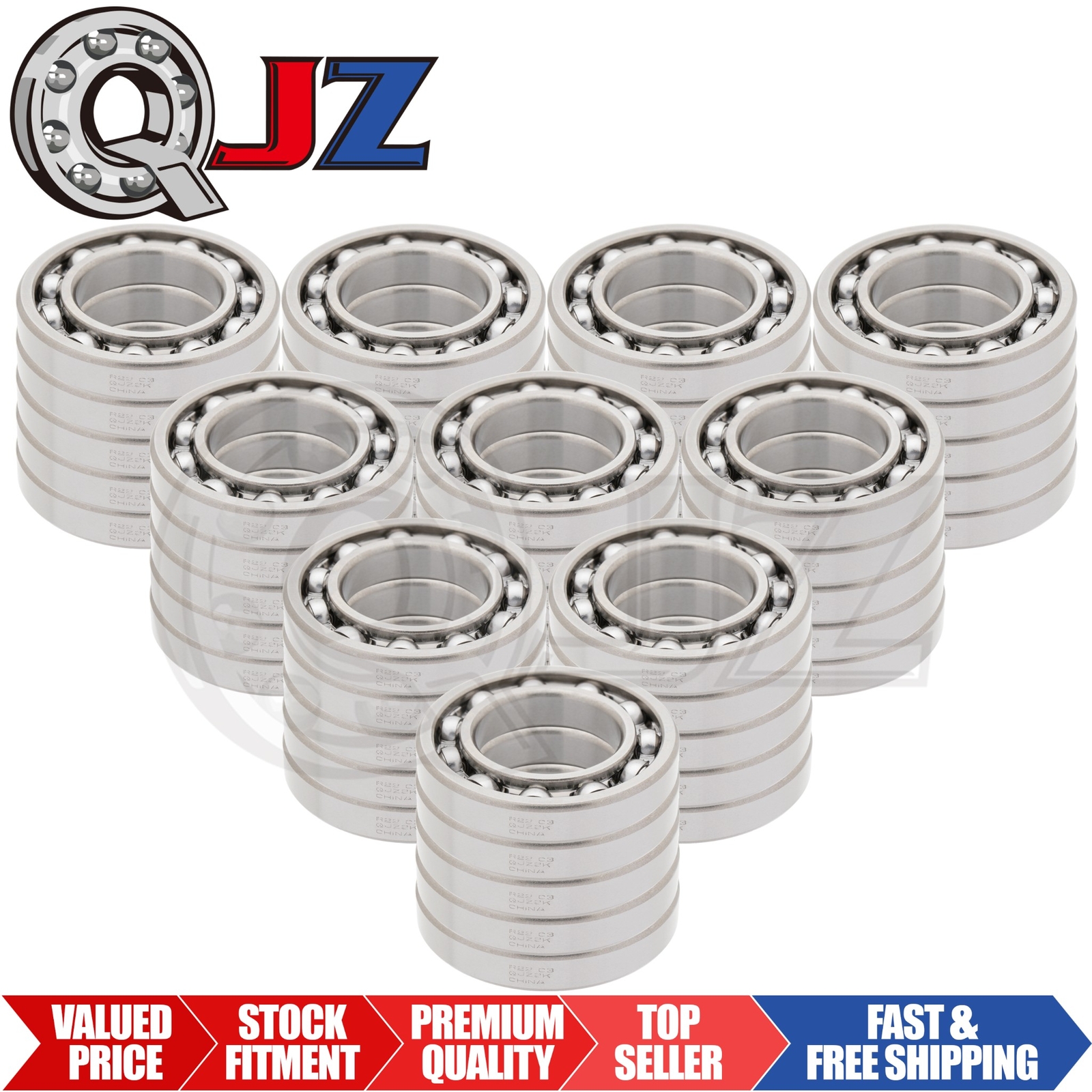 [50-Packs] R22-OPEN Deep Groove Ball Bearing [1.375″ Bore x 2.5″ OD x 0.56″ W]
