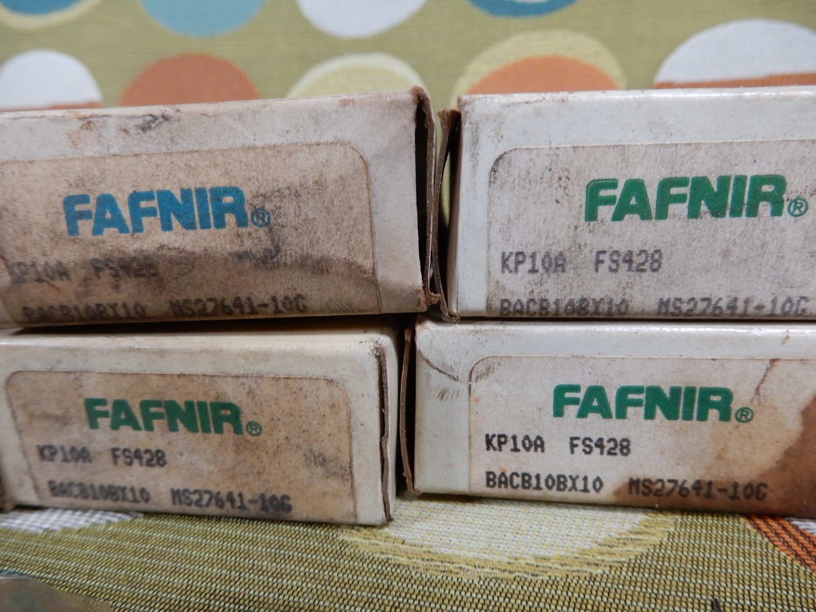 Fafnir KP10A FS428 Roller Bearings Qty 7 NOS