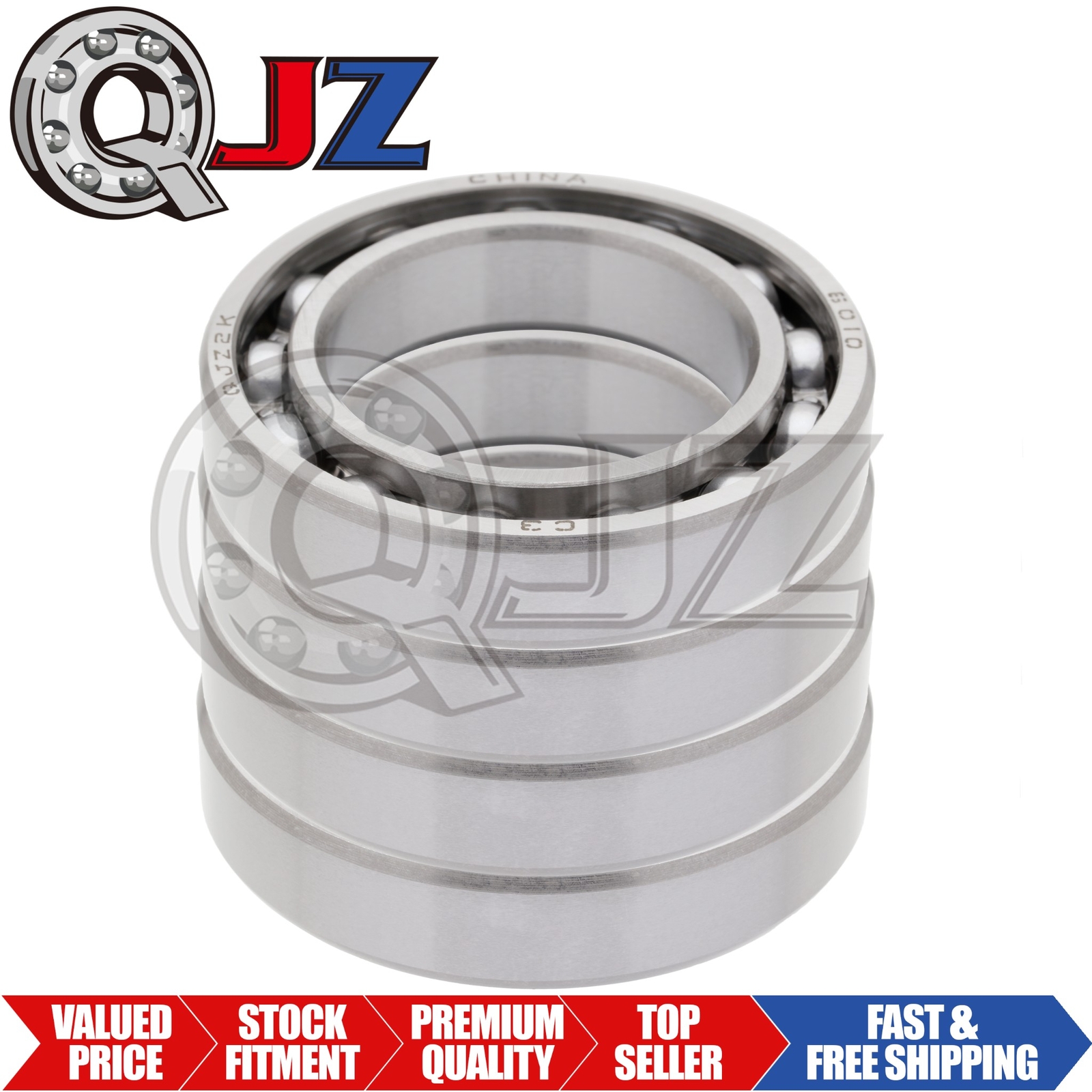 [Qty.4] 6010-OPEN Radial/Deep Groove Ball Bearing [50mm ID x 80mm OD x 16mm W]