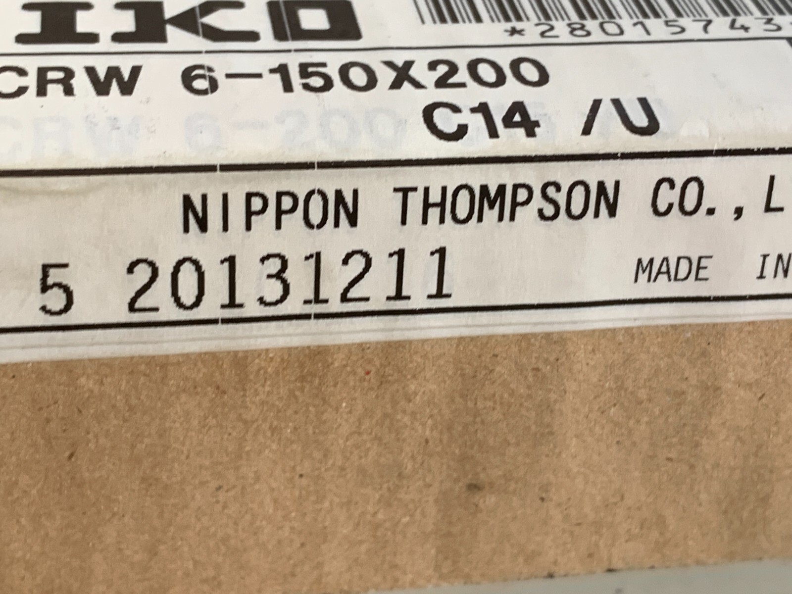 IKO CRW 6-150×200 C14 /U – Crossed Roller Linear Way – Lot of 2 Pairs NIB