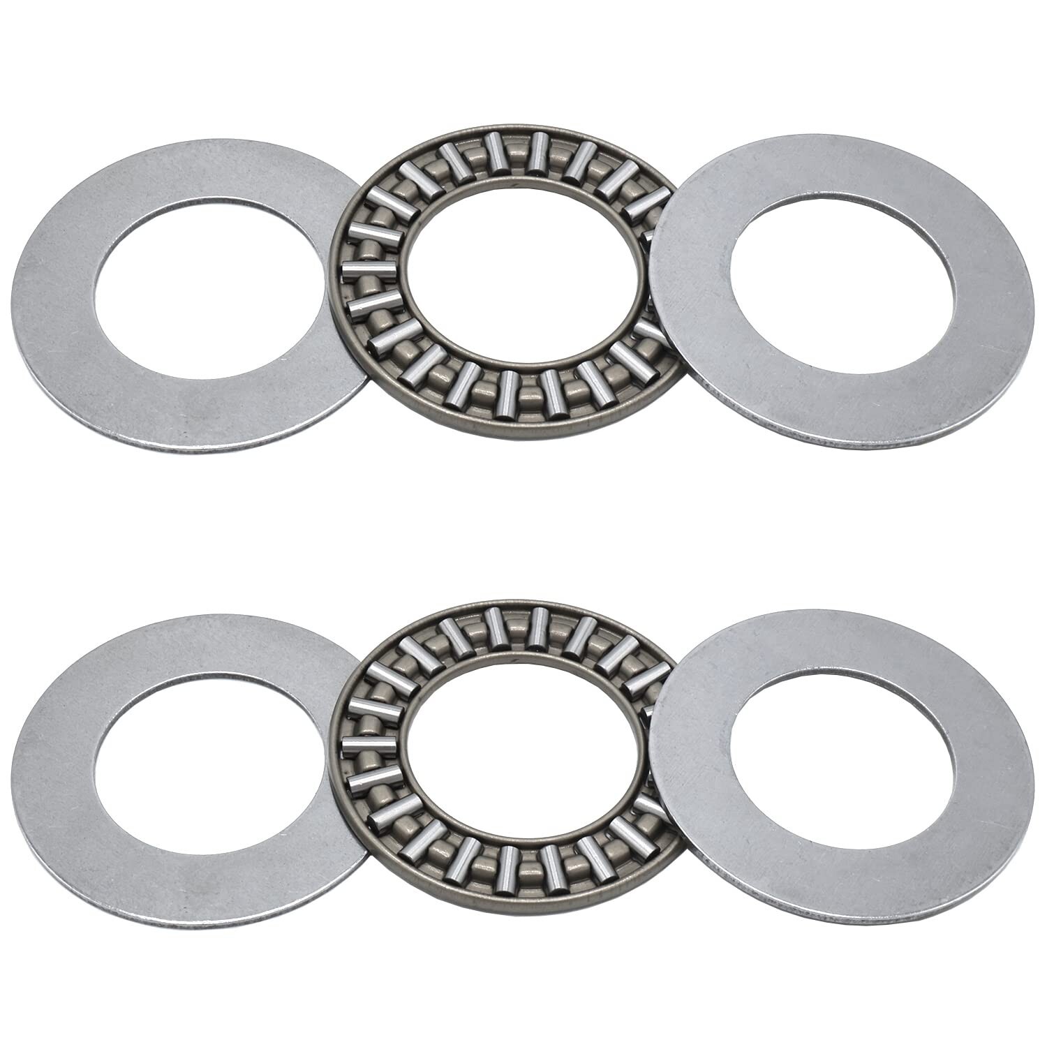 2 Sets Thrust Needle Roller Bearings With Washers 20mm Bore 35mm OD 2mm Width