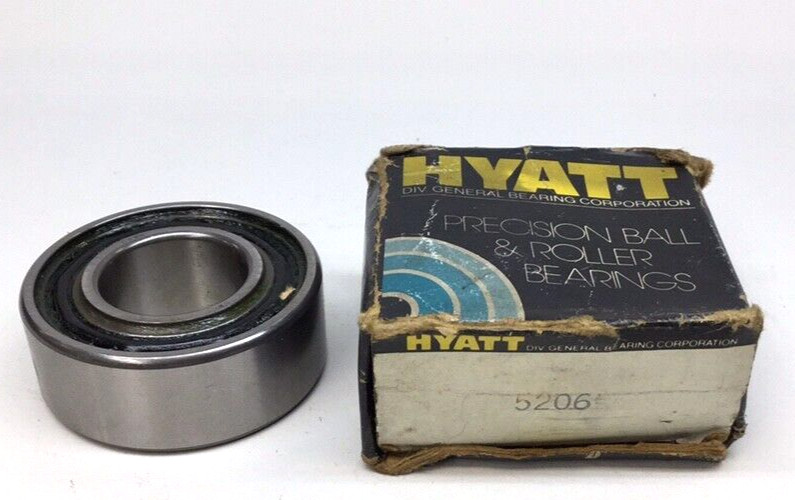 GBC 5206 Angular Contact Ball Bearing Double Row 30mm ID X 62mm OD X 0.9375in W