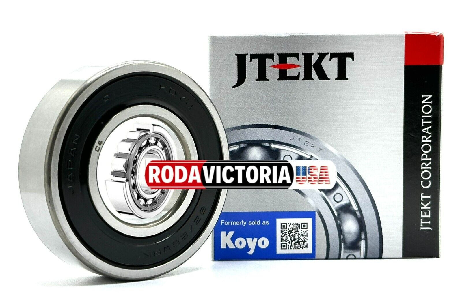 KOYO 62/28 W2RK C4 CRANKSHAFT BALL BEARING, RUBBER SEALED 28x58x16mm