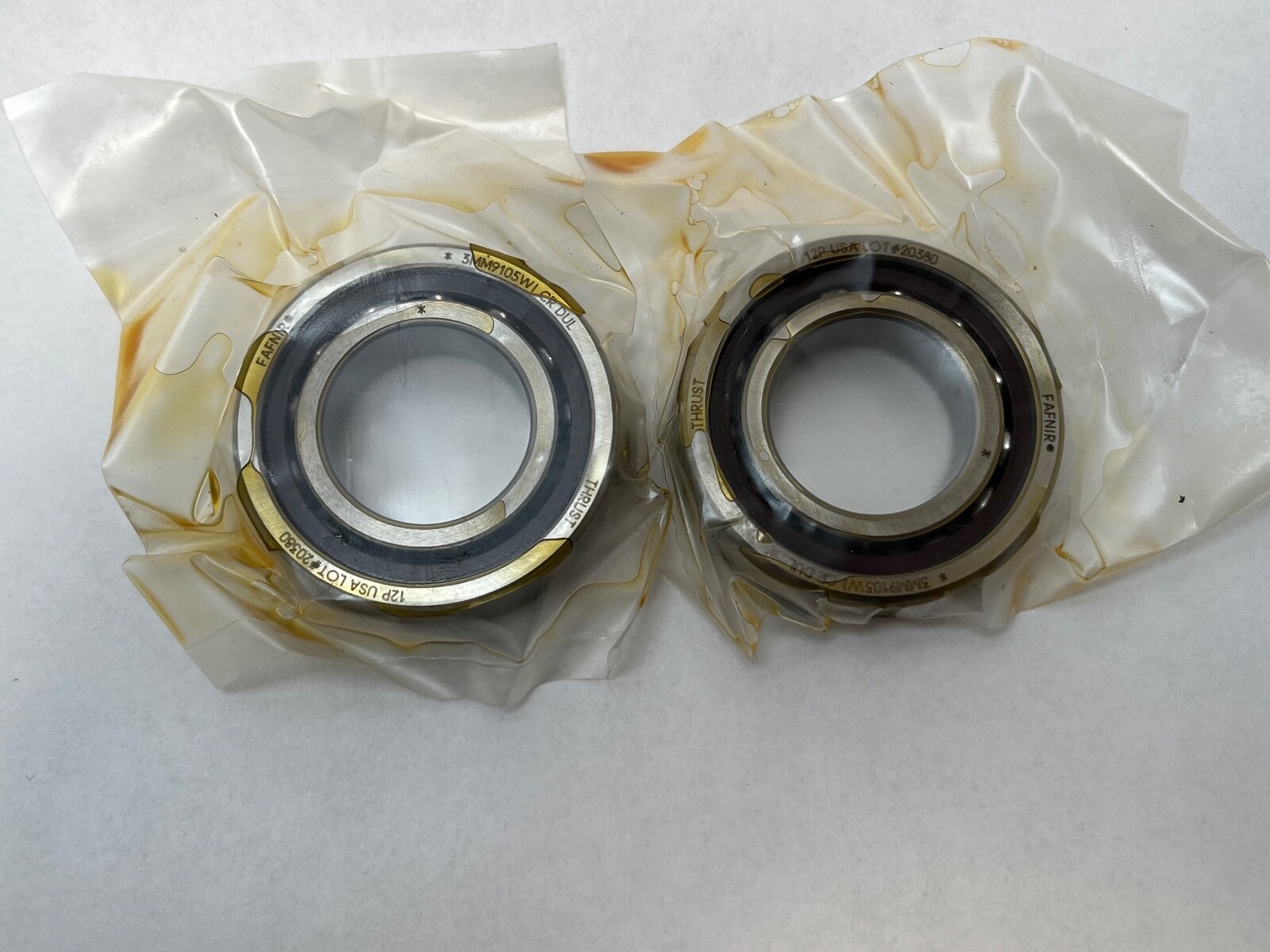 Fafnir 3MM9105WI-DUL Bearing 25x47x12 mm 7005-A 3MM-9105-WI-CR-DUL USA 2 Pcs