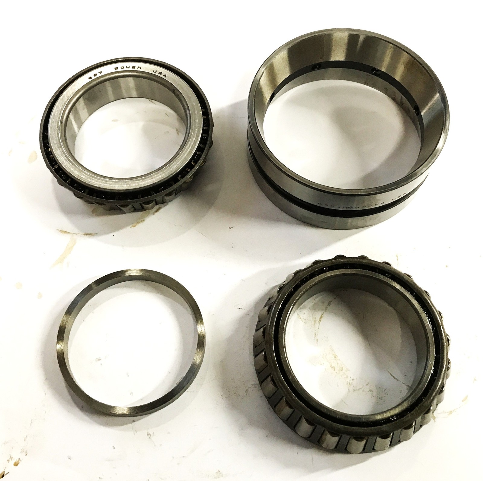 Bower Tapered Roller Bearing 2-Cone and Double Cup Assembly 497/493D-NA NOS
