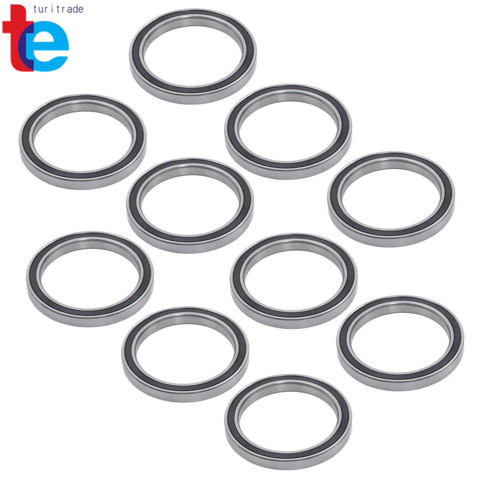 10pcs 6810-2RS Sealed Ball Bearings 50x65x7mm Pre-Lubricated Industrial