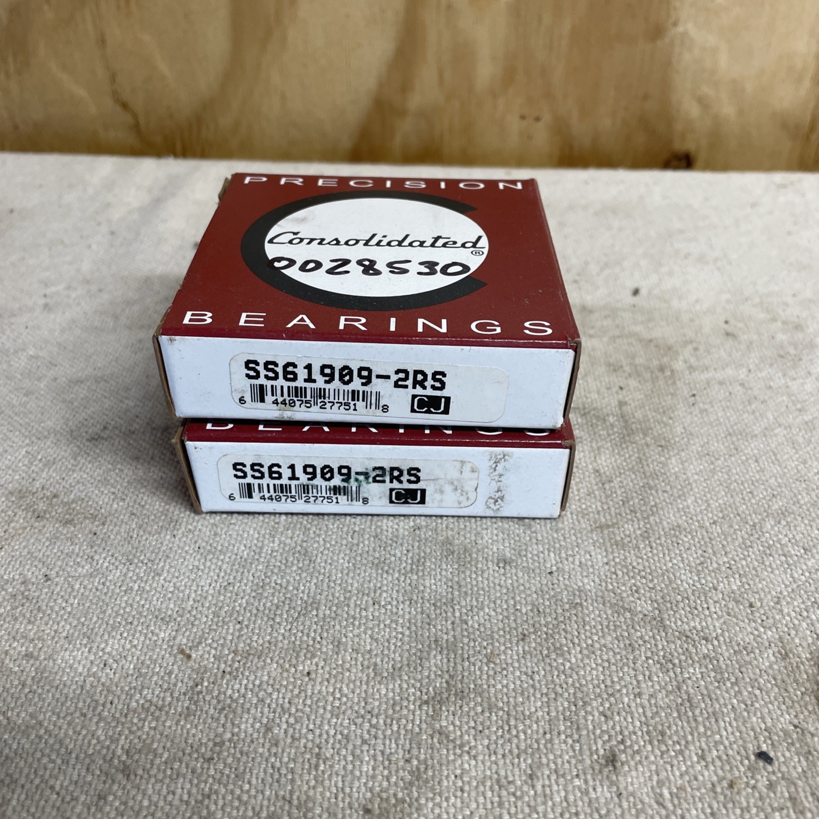 2 SS61909-2RS Deep Groove Ball Bearing Consolidated Precision Bearings NOS