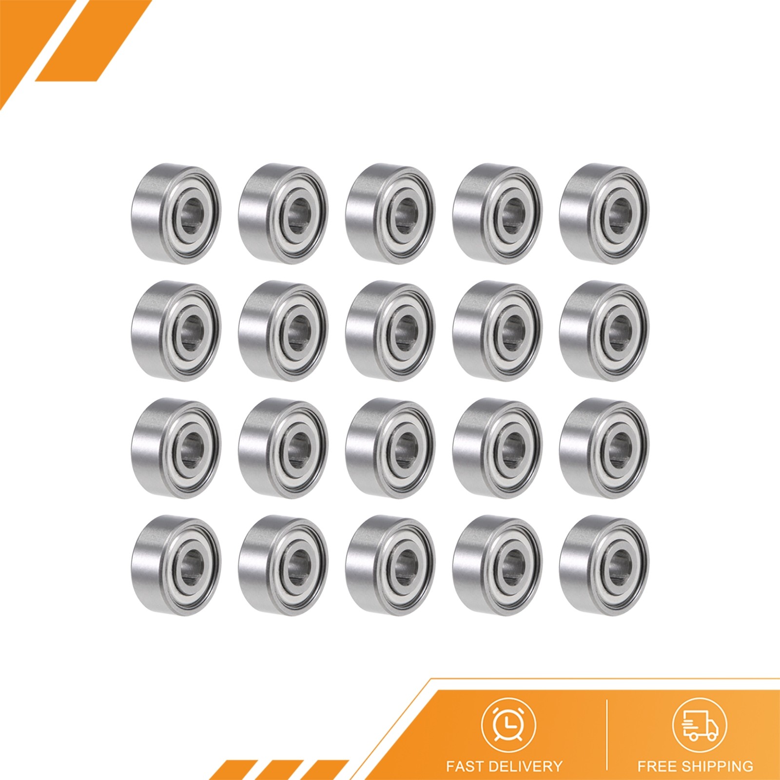 20pcs – R2ZZ Deep Groove Ball Bearing 1/8″x3/8″x5/32″ Shielded Z2 Lever Bearings