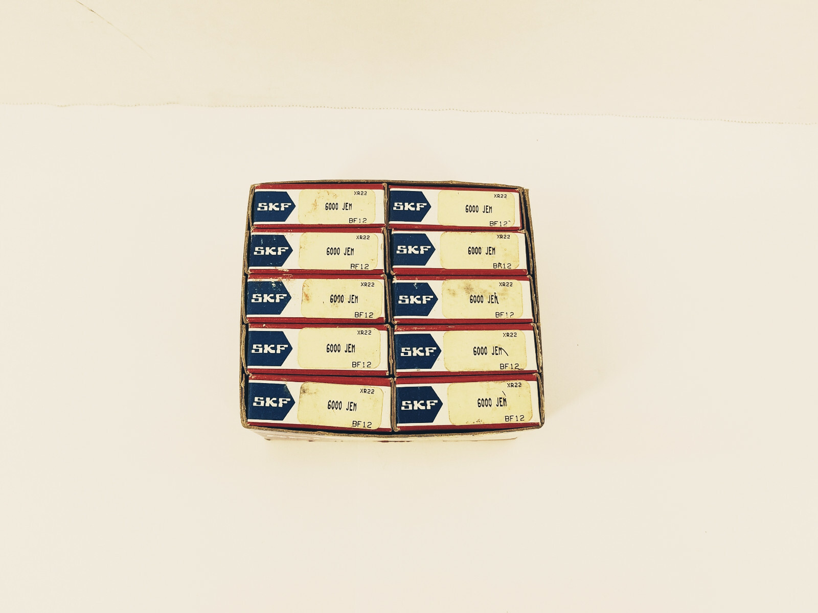 (Box of 10) SKF 6000 JEM Radial/Deep Groove Ball Bearing – New