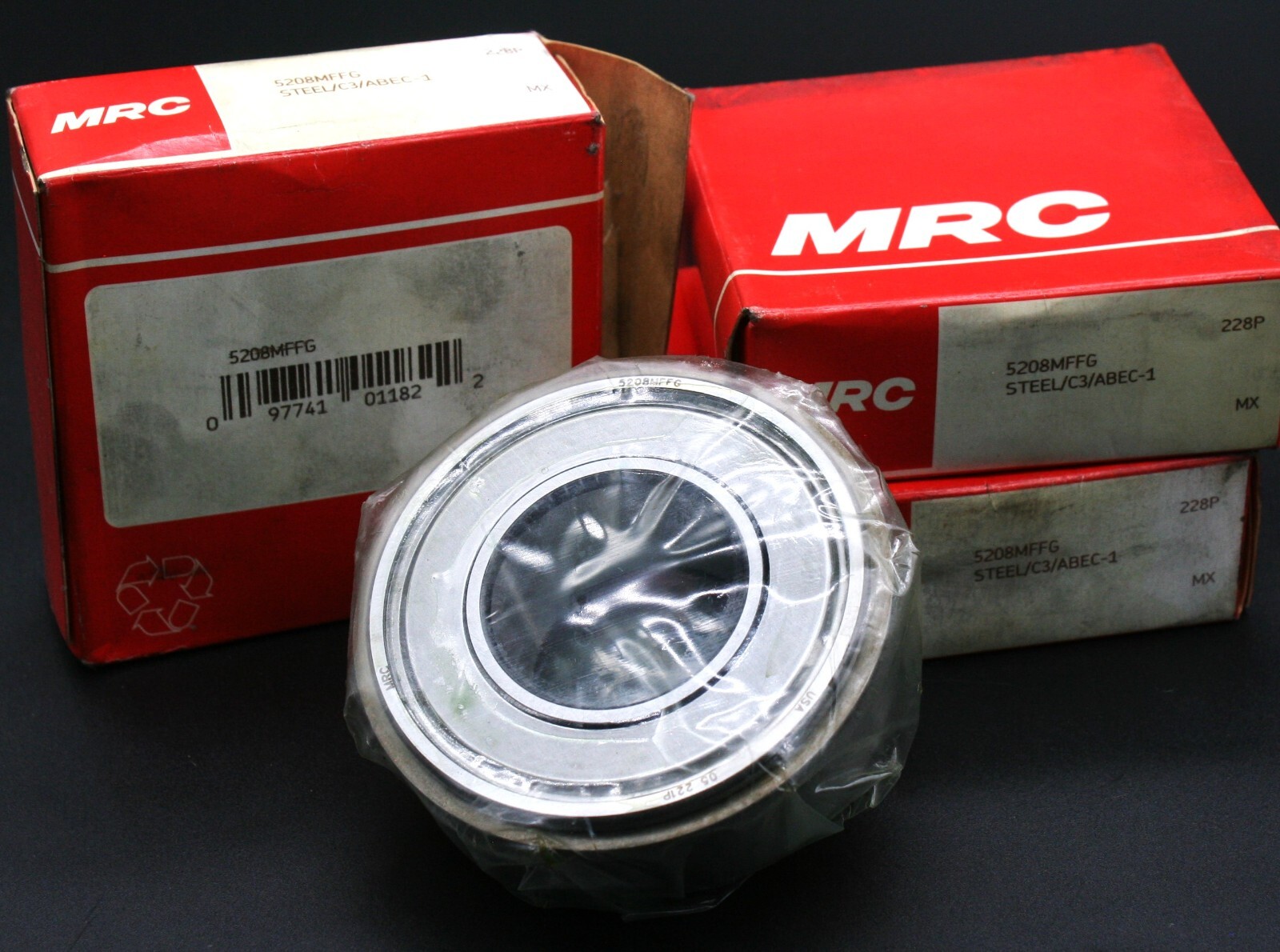 One (1) MRC 5208 MFFG Angular Contact Bearing 40MM ID USA GB.C040681-00009 NEW