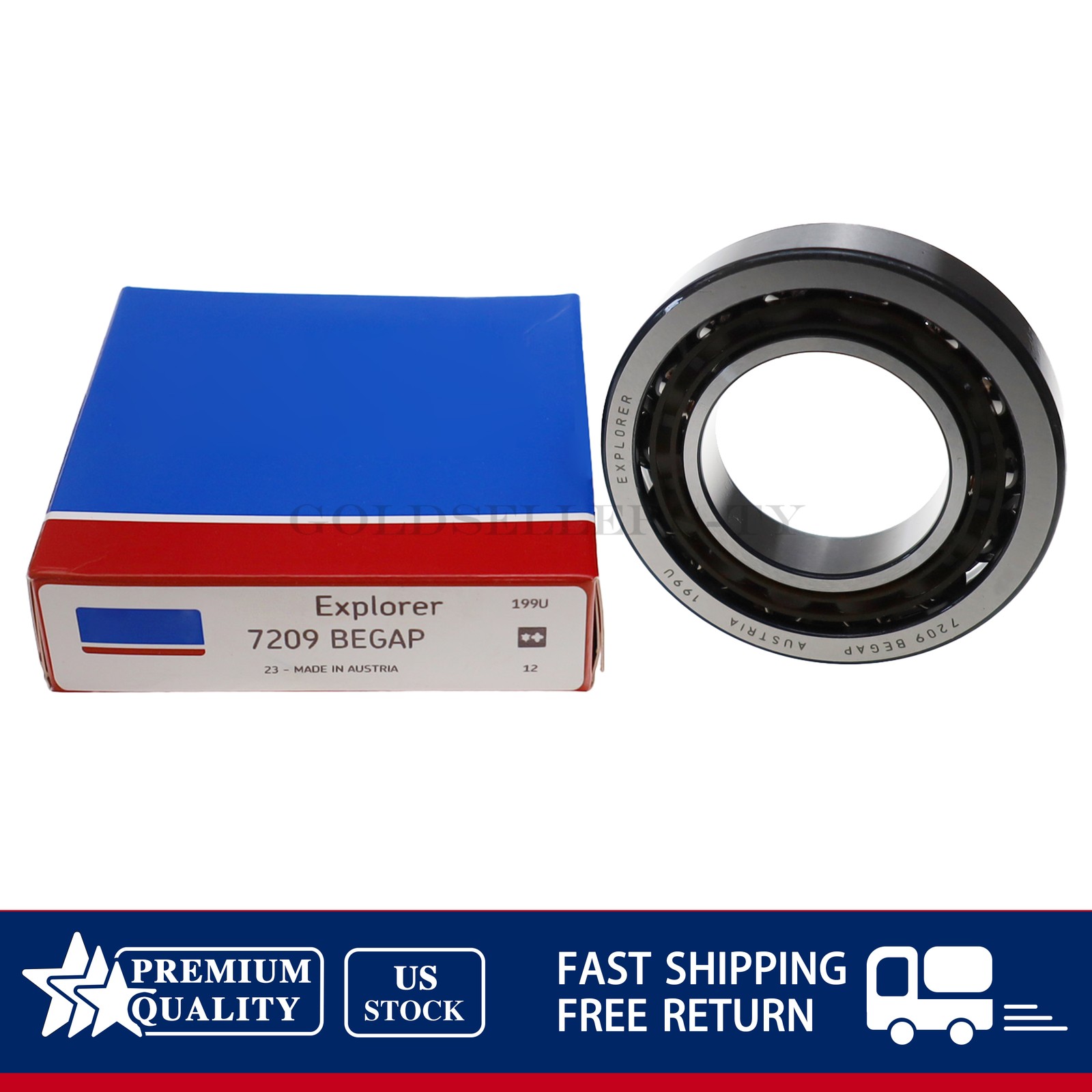 NEW Fits SKF 7209 BEGAP Angular Contact Ball Bearing 45x85x19 mm US