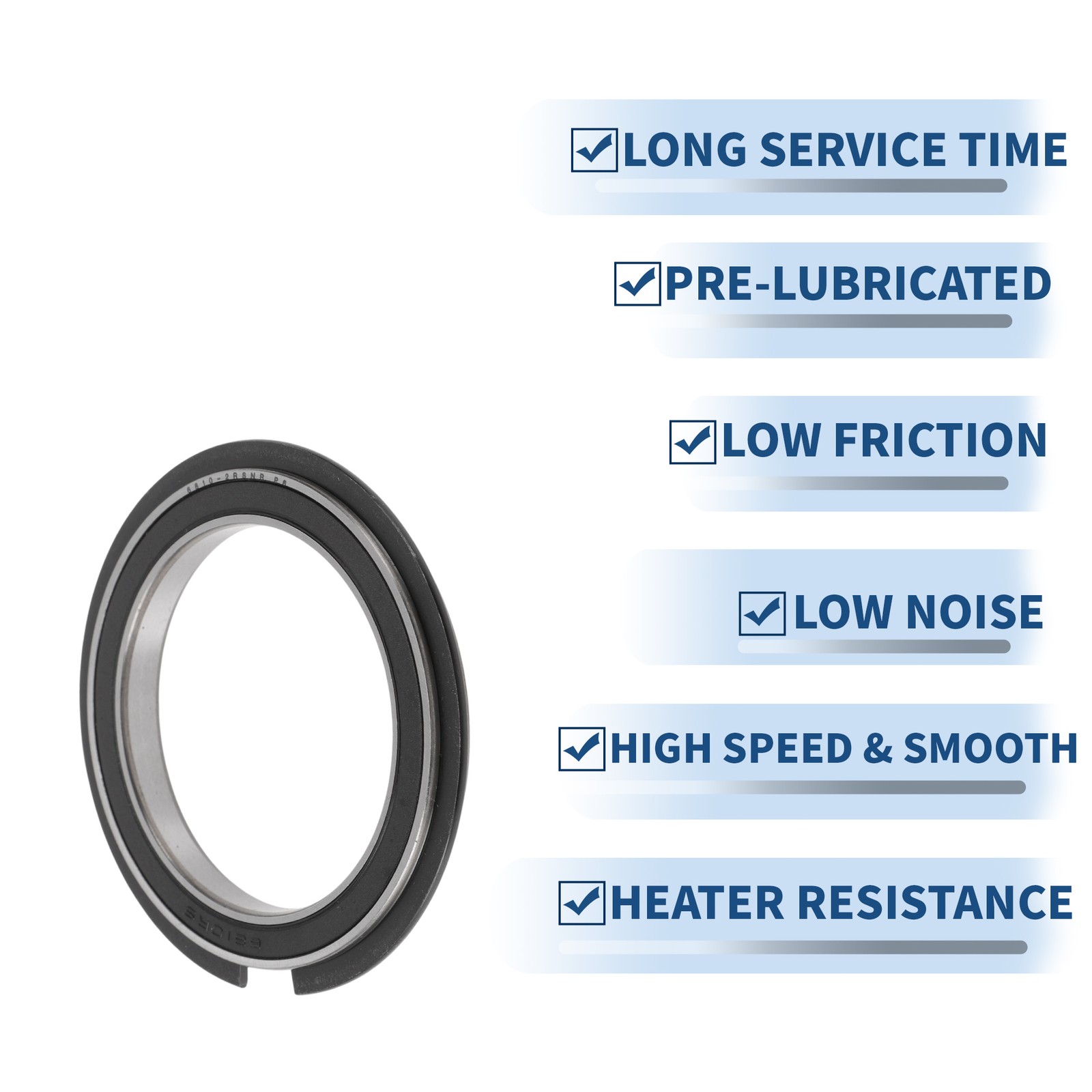 6810NR2RS Deep Groove Ball Bearings 50x65x7mm Scooter Skateboard Wheel