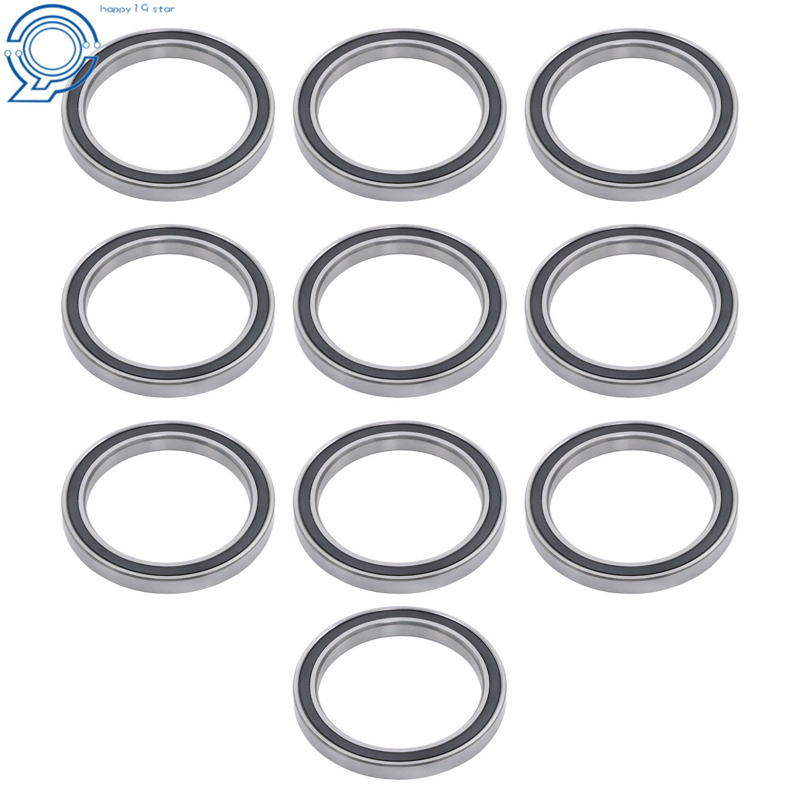 Double Rubber Sealed 6810-2RS Bearings 10pcs 50x65x7mm Pre-Lubed