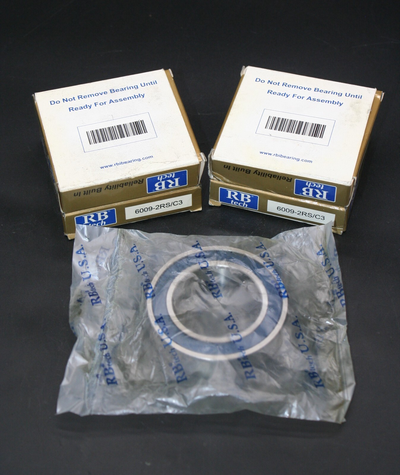 One (1) RBI RB Tech 6009 2RS/C3 Radial Ball Bearing 45mm ID NEW