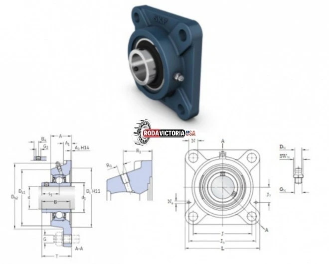 SKF FYJ75 TF Flanged Housing Unit ID 75 mm