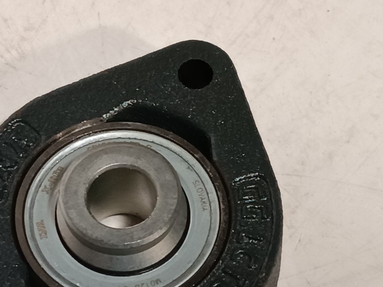 INA GLCTE12 Two-bolt Flanged Bearing, Bore: 12mm, Oval Cast Iron Housing