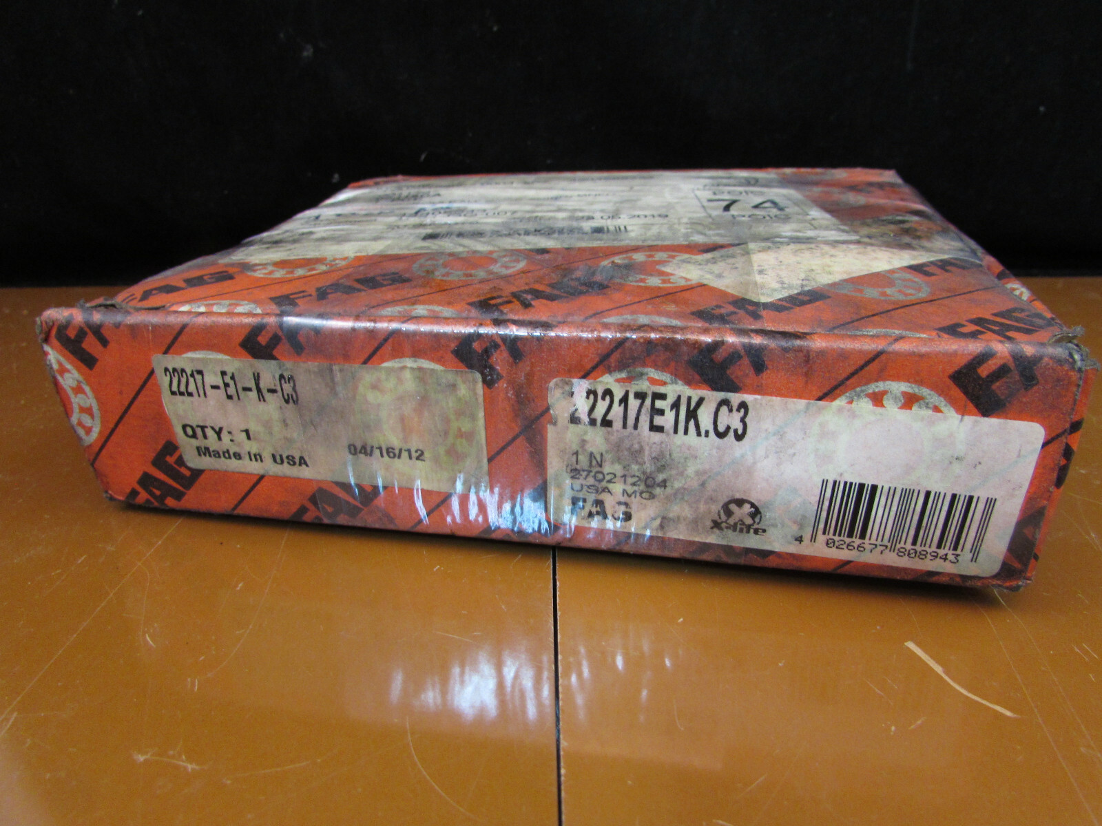 FAG Spherical Roller Bearing- 85x150x36mm – 22217-E1-K-C3