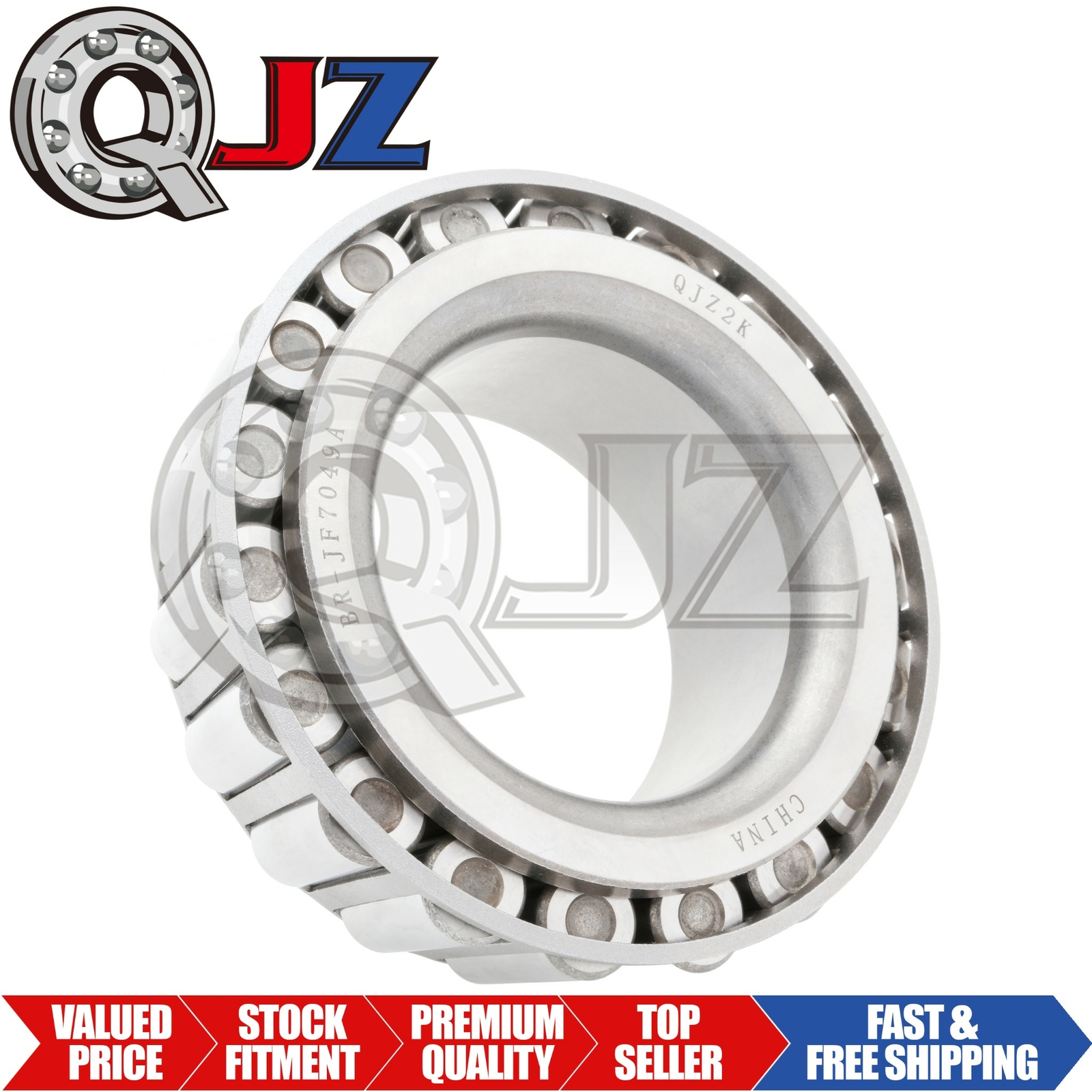 [1-Pack] JF7049A Tapered Roller Bearing Inner Cone 2.755″ (Bore) x 1.65″ (Width)