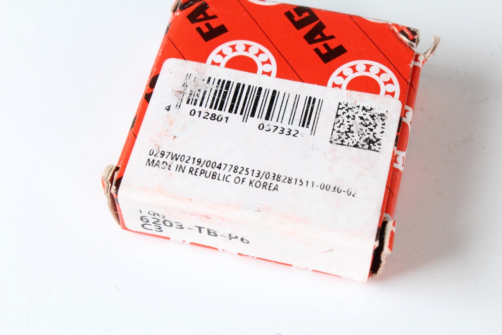 FAG 6203 TB P6 C3 Deep Groove Ball Bearing Open No Seals 17x40x12 mm