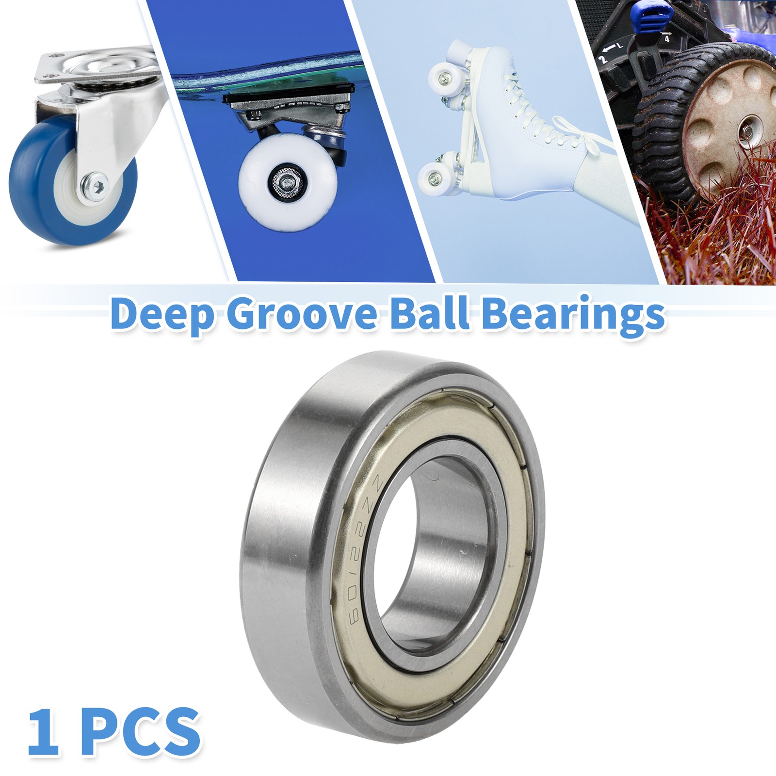 60/22ZZ Deep Groove Ball Bearings 22x44x12mm 1Pc Scooter Skateboard Wheel