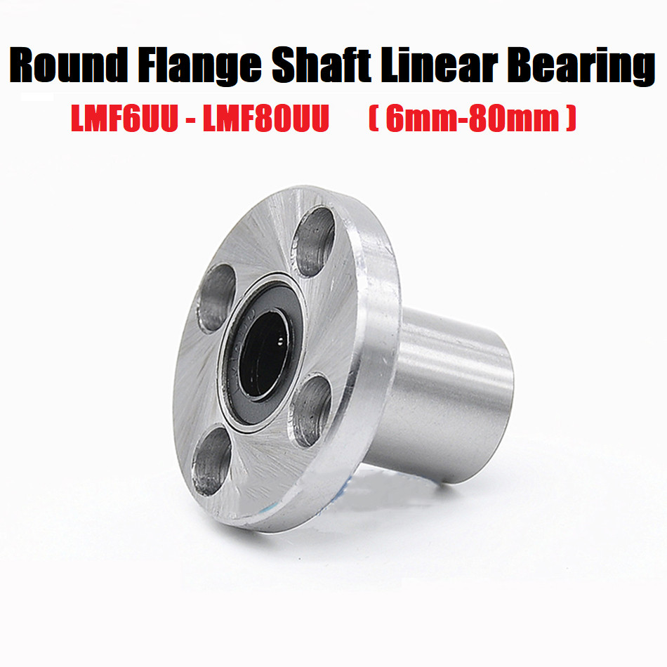 LMF6UU – LMF80UU Round Flange Router Shaft Linear Bushing Bearings Bore 6mm-80mm