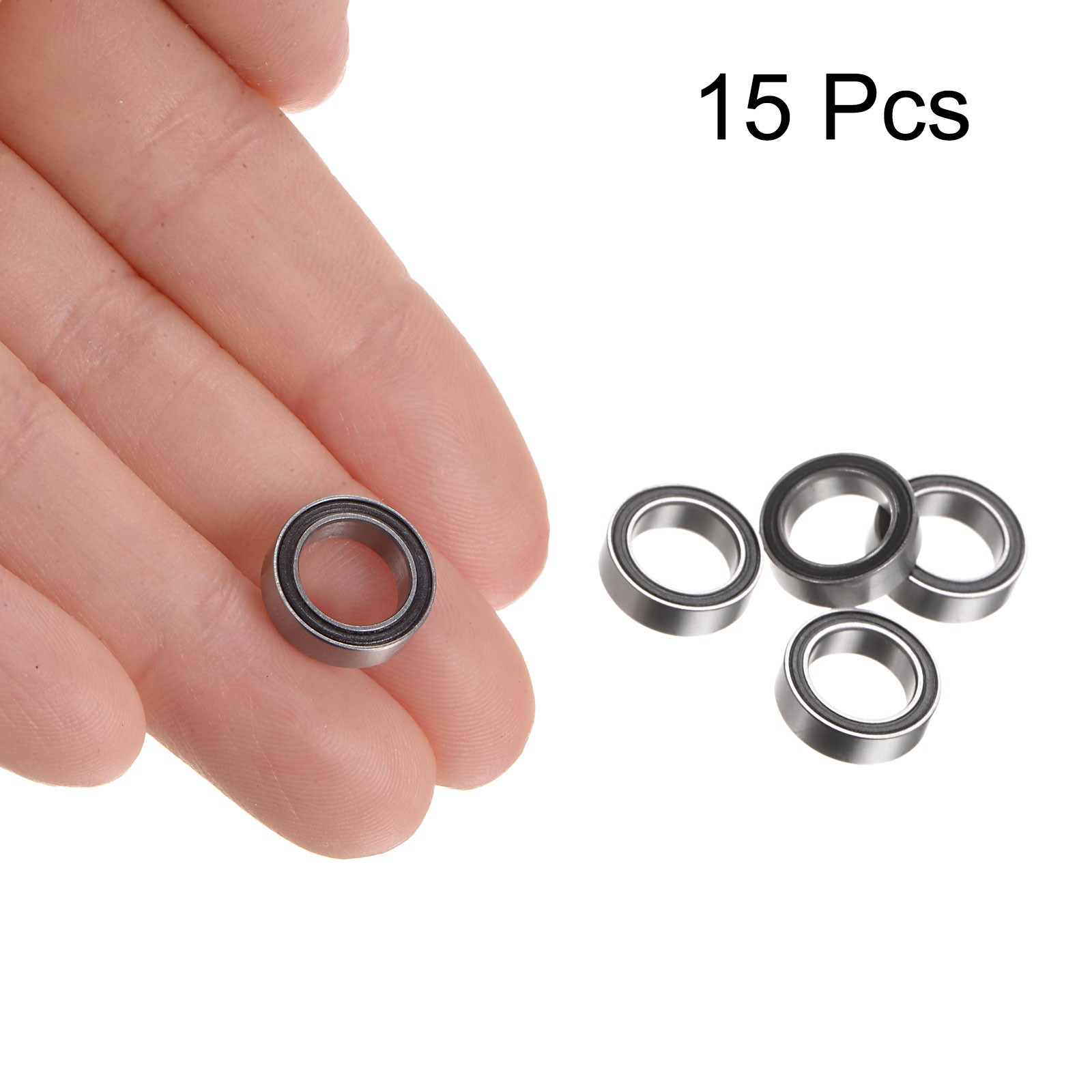 15pcs MR128-2RS Bearings 8x12x3.5mm Chrome Steel Bearing Double Sealed ABEC3