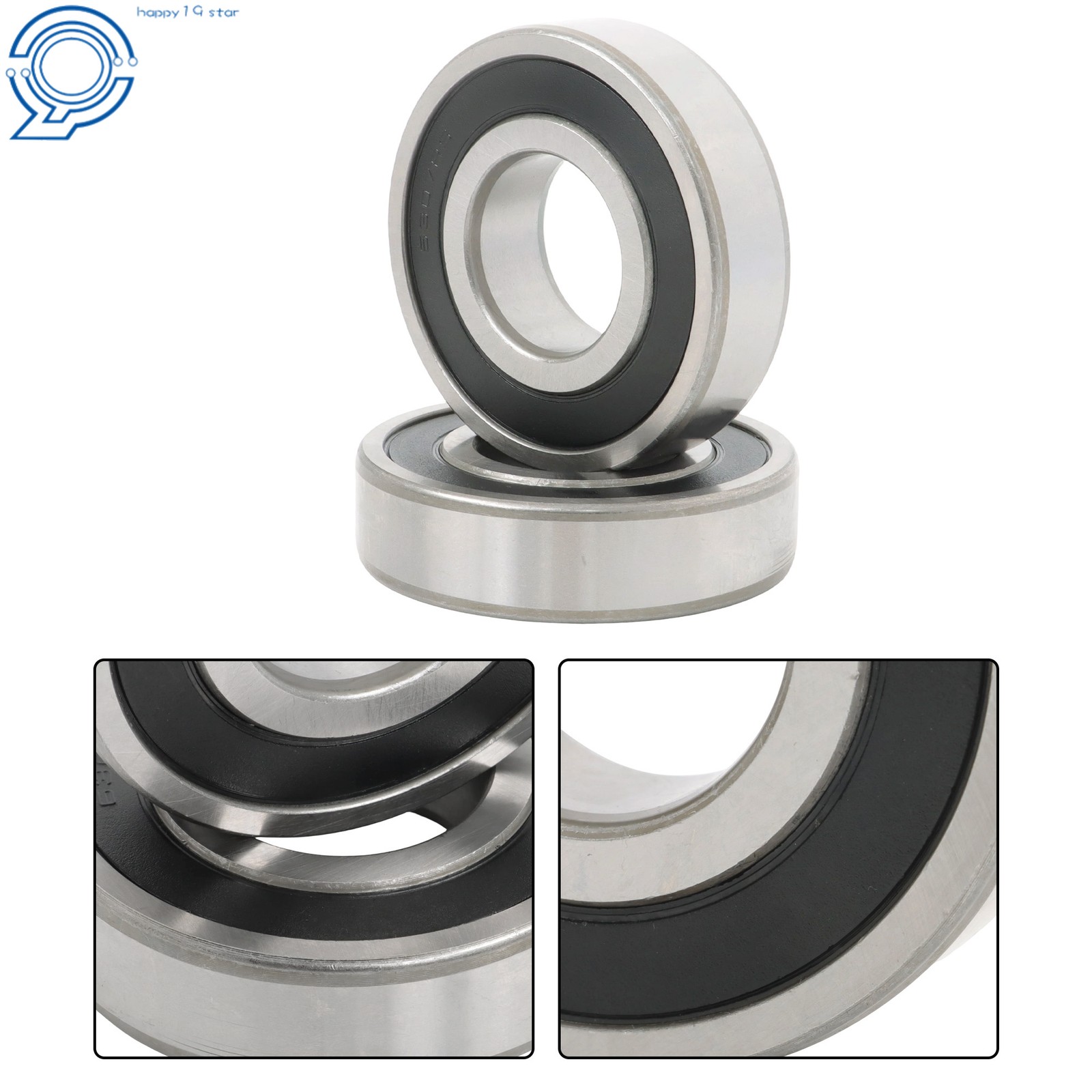 35x80x21mm Ball Bearing 6307-2RS 2 Count Rubber Sealed High Precision